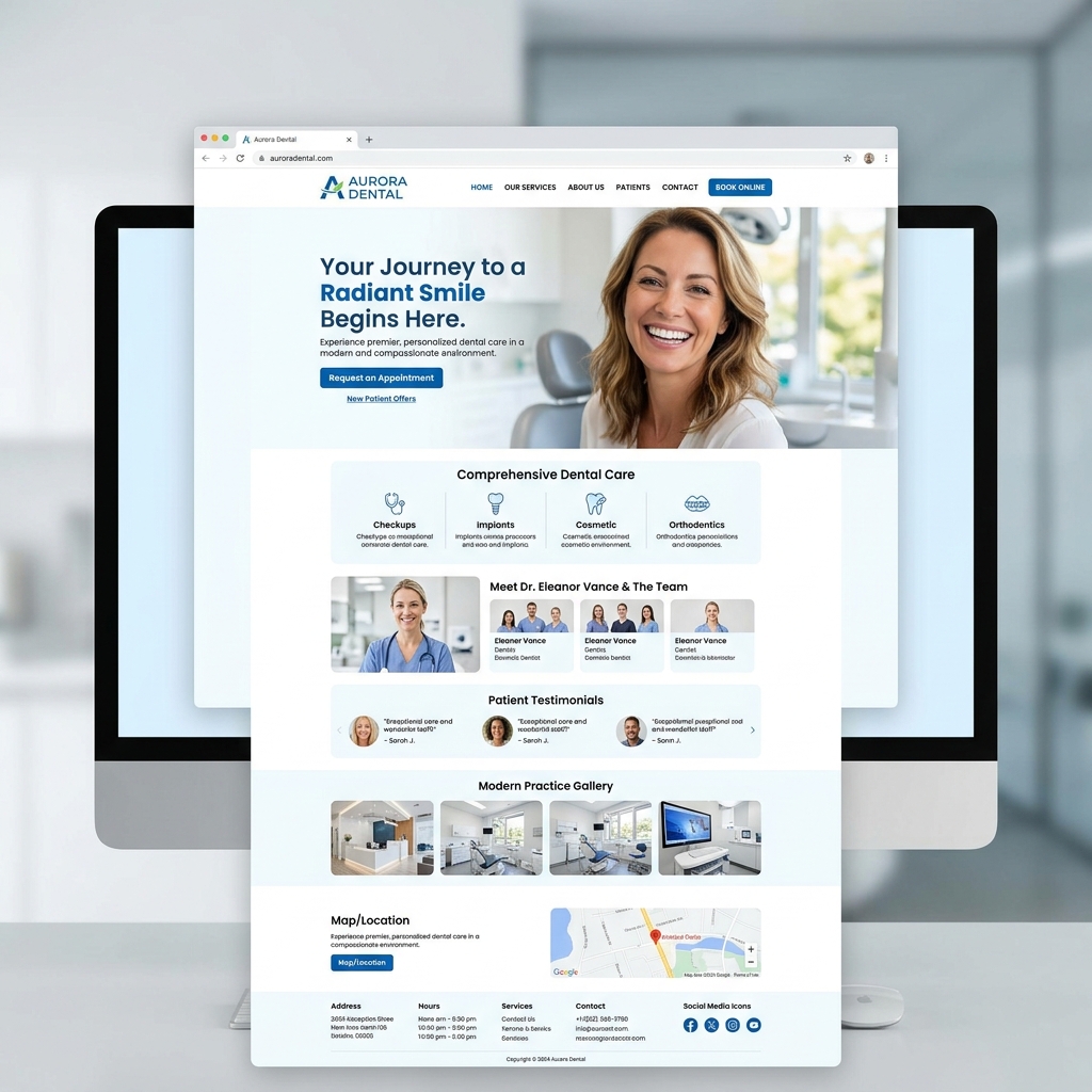 Bloom Dental website by 1-800 Web Design